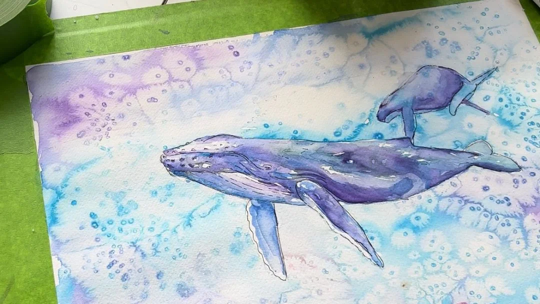 Whales in Watercolour