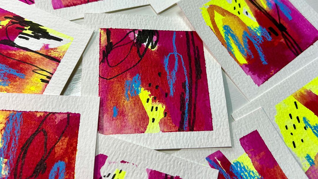 squamish arts Natalie schnitter itty bitty abstract painting