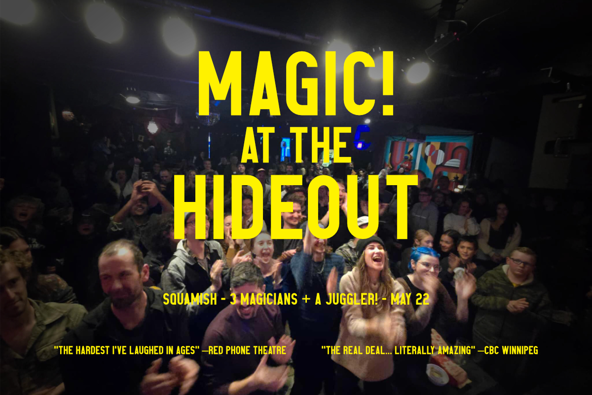 Promotional Image: Magic at the Hideout for event calendar arts