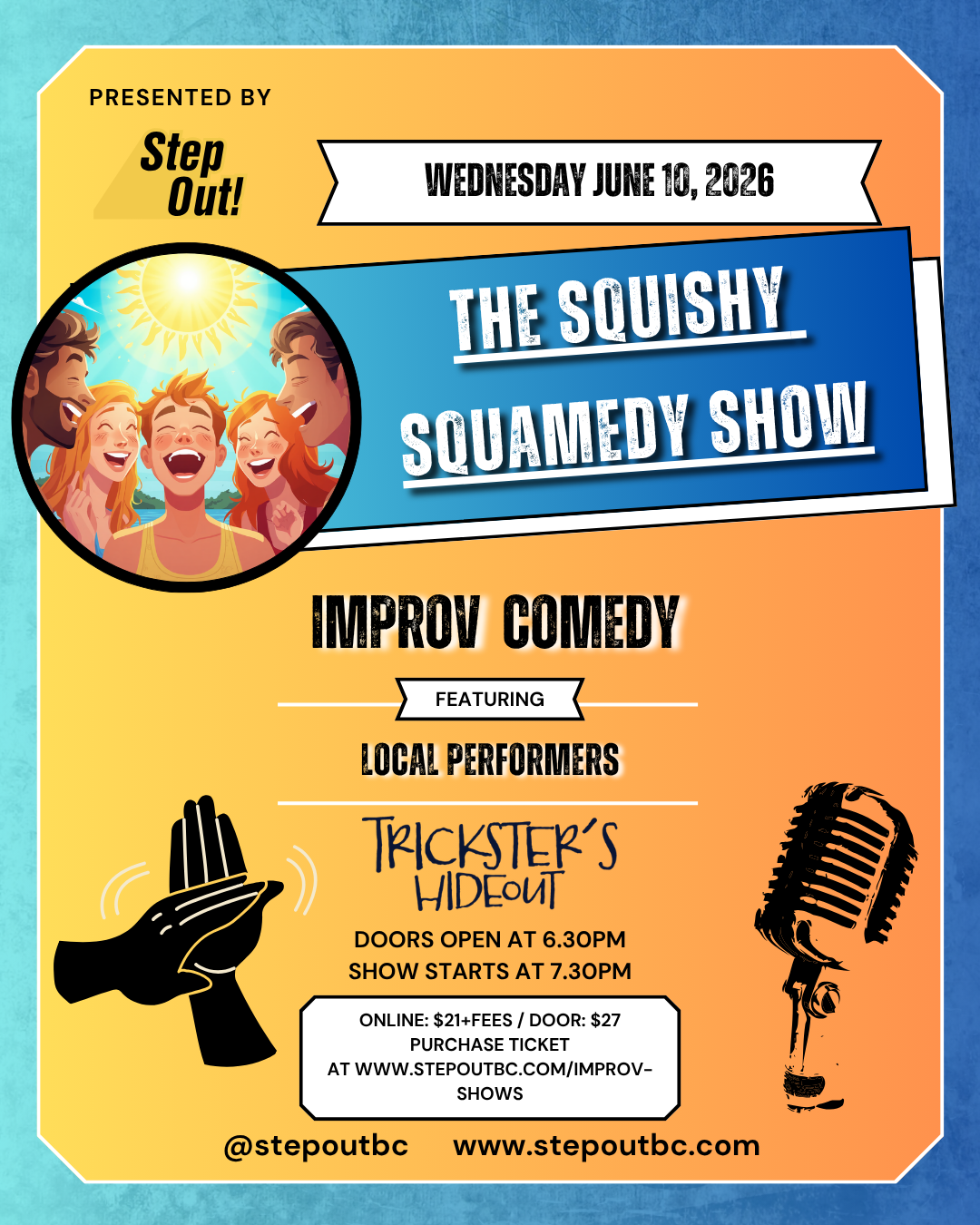 Promotional Image: The Squishy Squamedy Show June 10th Instagram Post 45